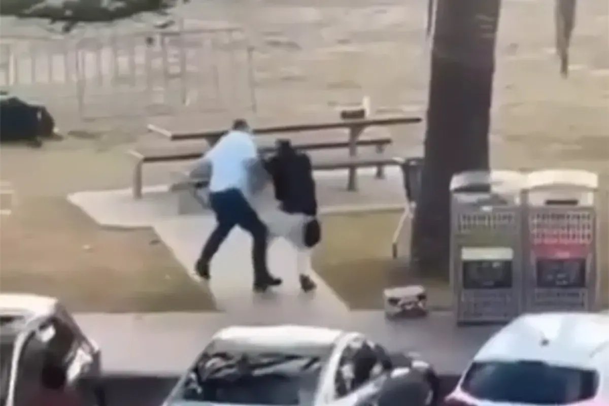 ببینید| درگیری یک مرد با یکی از عوامل حمله سیدنی و خلع سلاح او