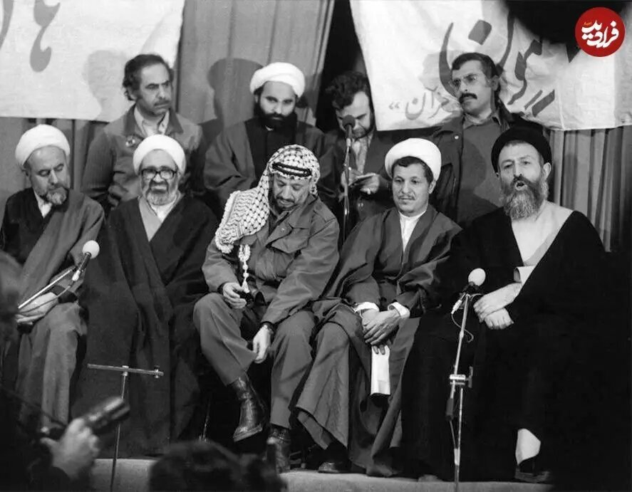 هاشمی رفسنجانی در کنار یاسر عرفات