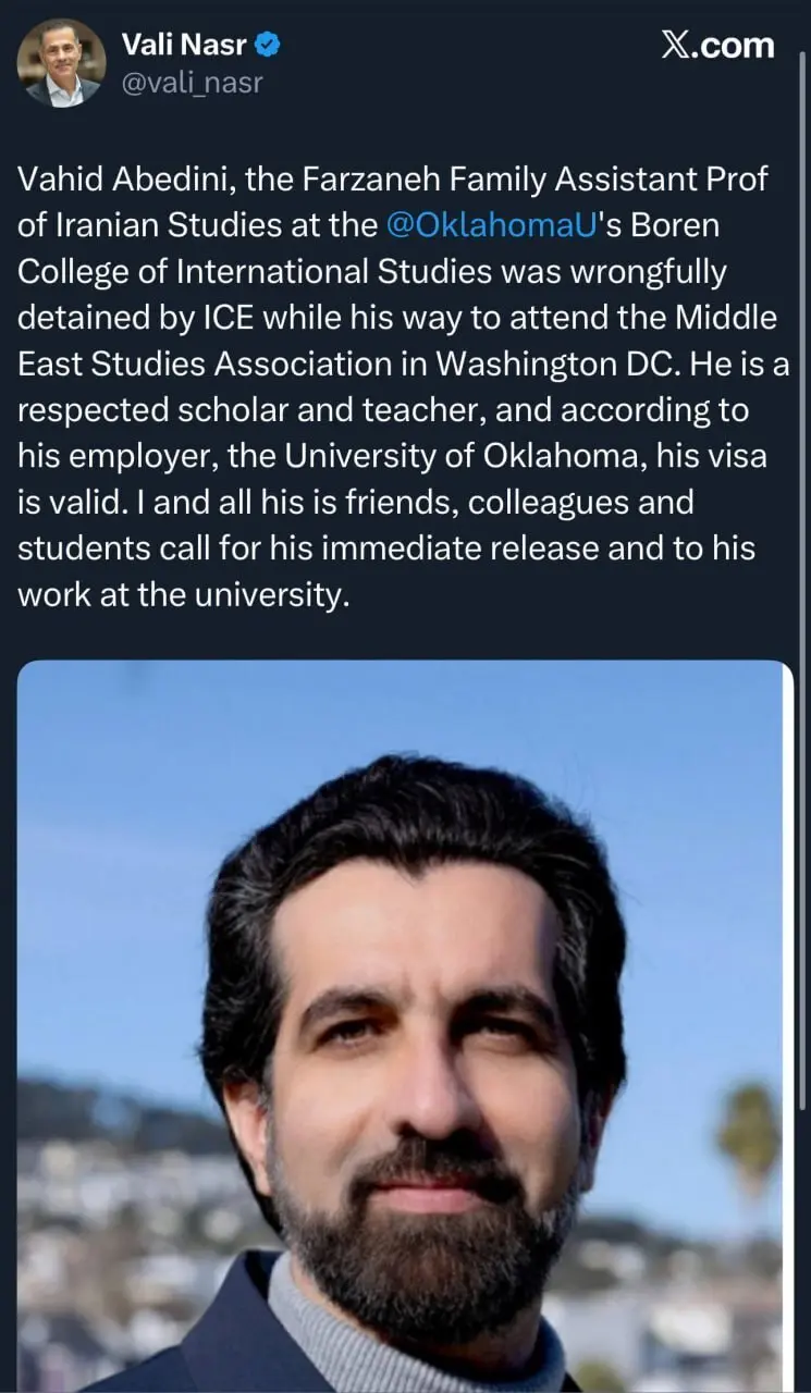 بازداشت وحید عابدینی