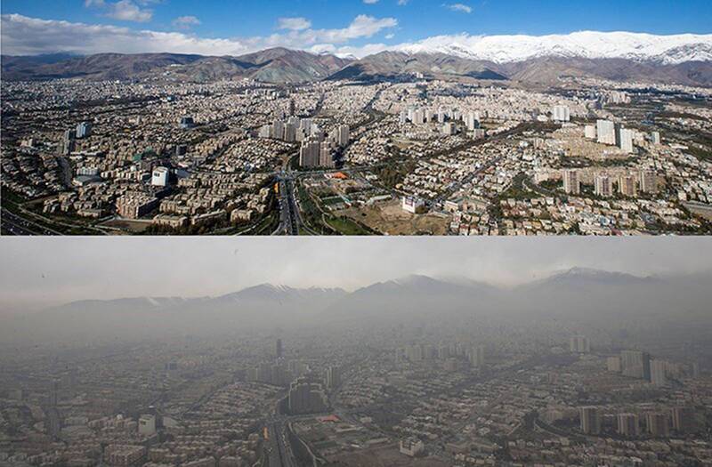 ببینید| تفاوت عجیب هوای تهران نسبت به ۹ ماه پیش!