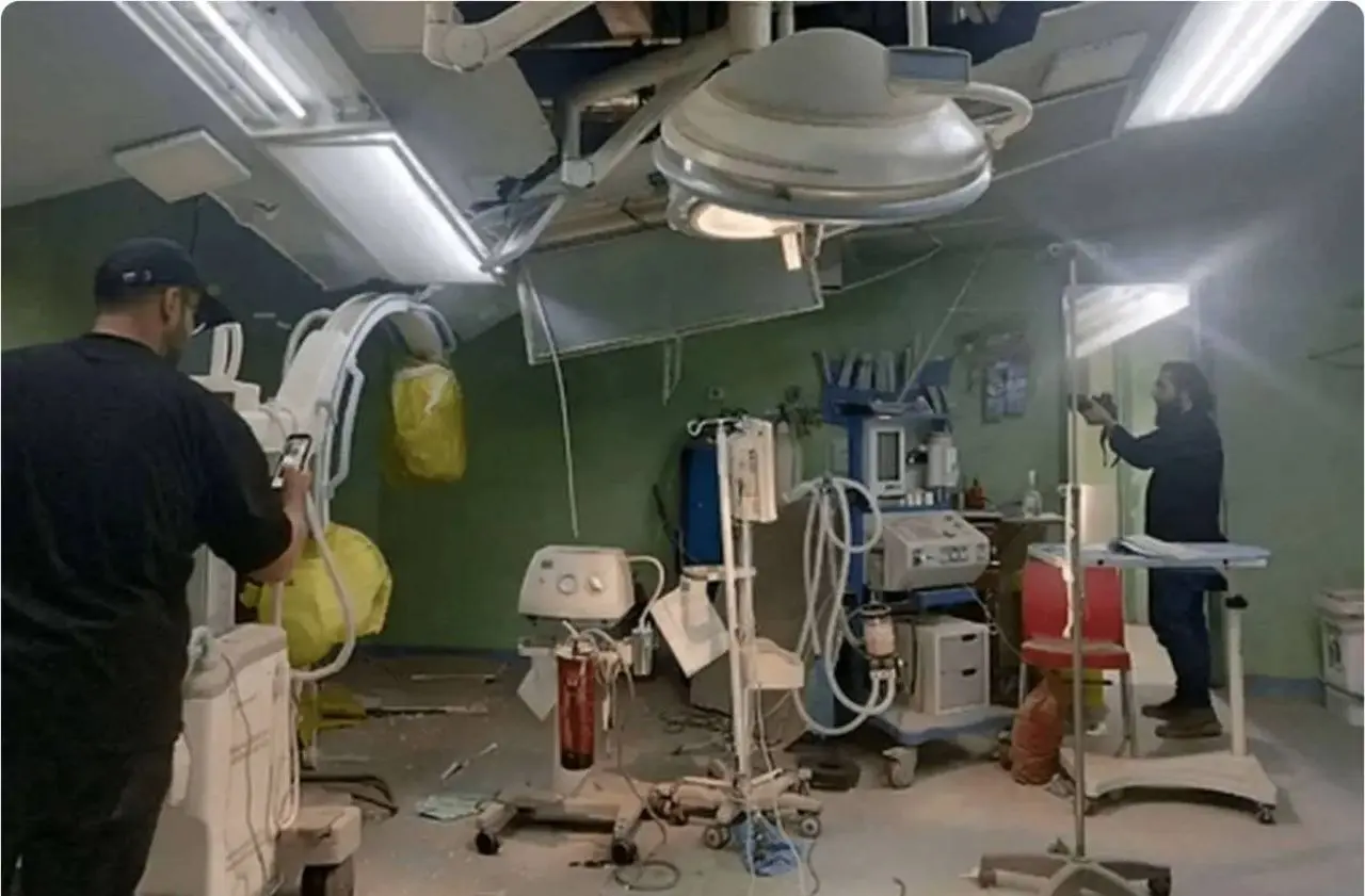 تصویری از وضعیت بیمارستان اندیمشک پس از حمله امروز