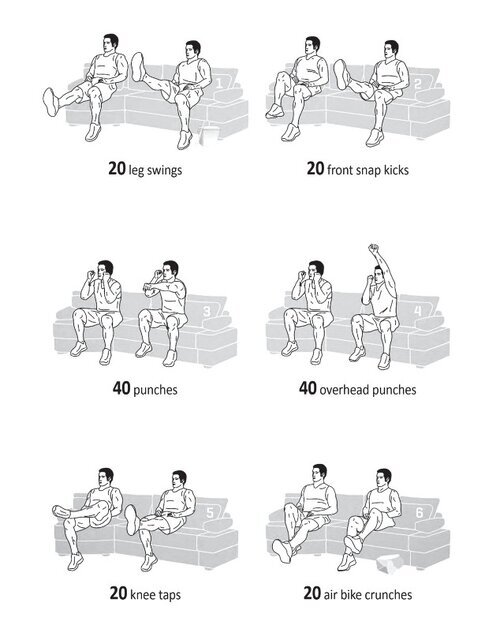 ورزش در خانه با مبل برای چربی سوزی