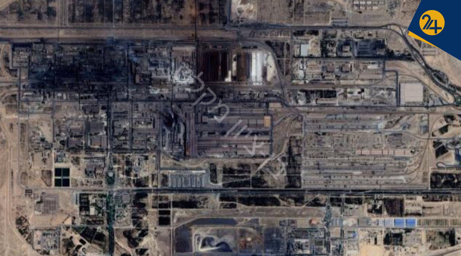 تصویر ماهواره ای که اسرائیلی ها از حمله به فولاد اصفهان منتشر کردند