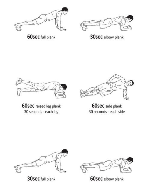 تمرین پلانک در خانه