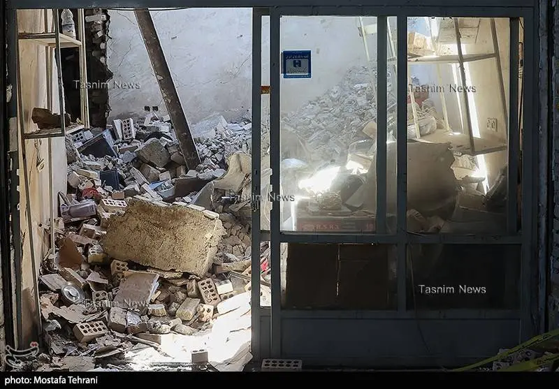 تصاویری از اصابت موشک تاماهاوکی که به بازار مولوی تهران