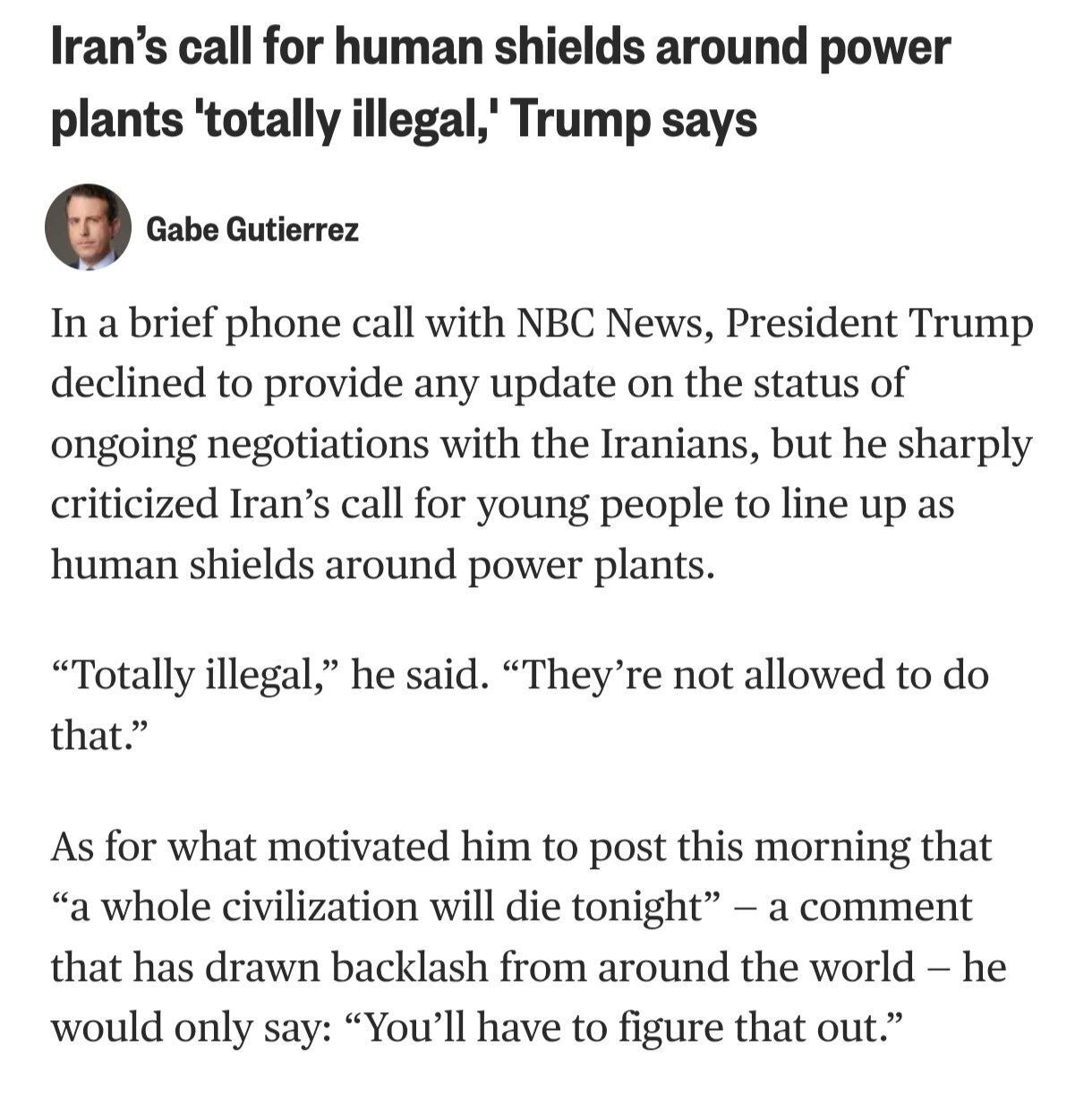 زنده از روز سی و نهم جنگ | تهدید جدید ترامپ: امشب یک تمدن کامل خواهد مرد | روسیه و چین قطعنامه بازگشایی تنگه هرمز را وتو کردند | درخواست پاکستان برای آتش بس دو هفته‌ای و بازگشایی تنگه هرمز