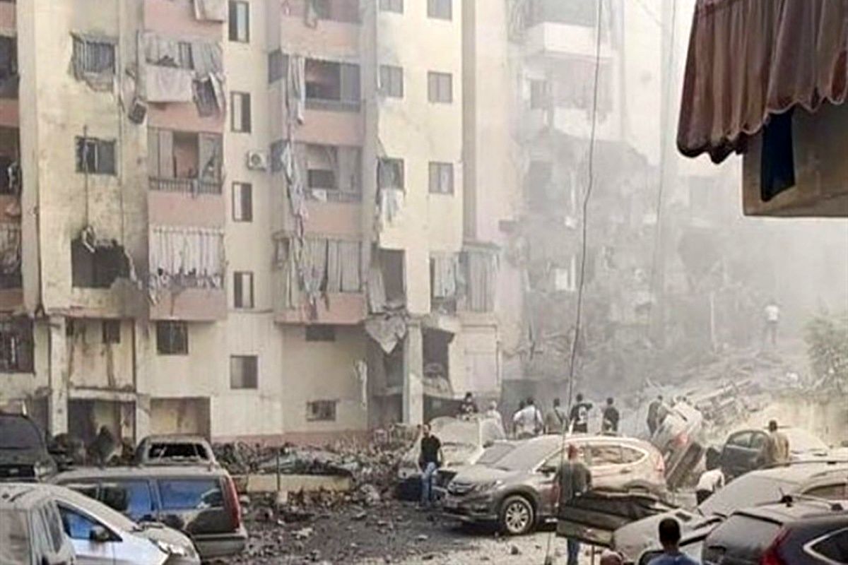 ببینید| تصاویر جدید از ویرانی های شهر بیروت پس از حمله امروز اسرائیل