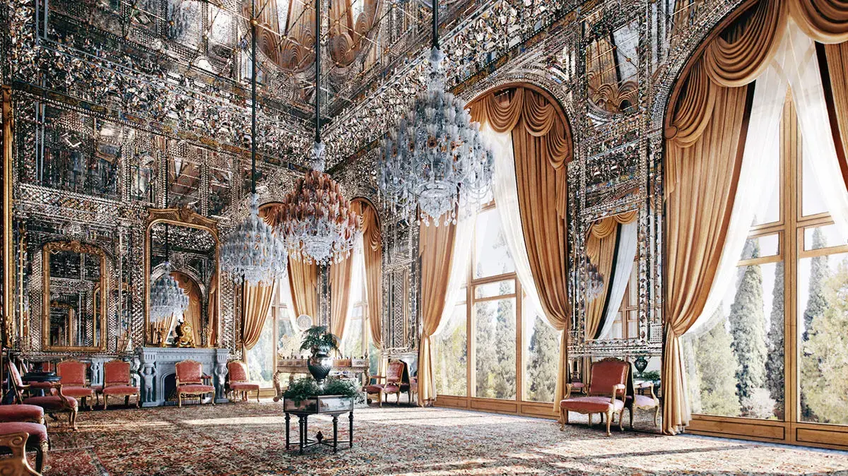 ببینید| تخریب تالار آیینه و دفتر ناصرالدین شاه قاجار در حملات هوایی به تهران