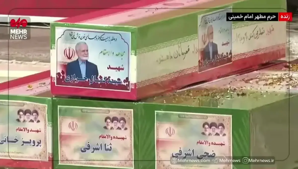 ببینید| تابوت شهید خرازی در حرم امام خمینی (ره)