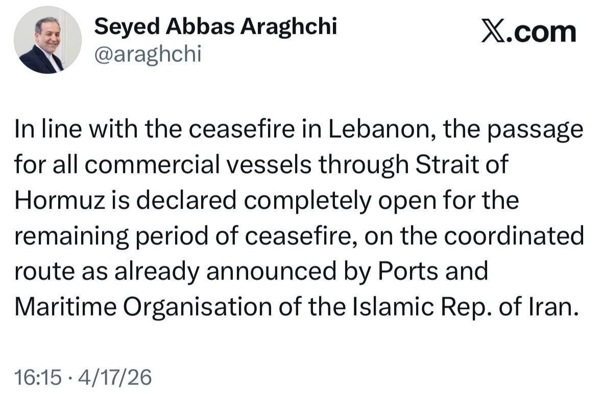 توییت عراقچی