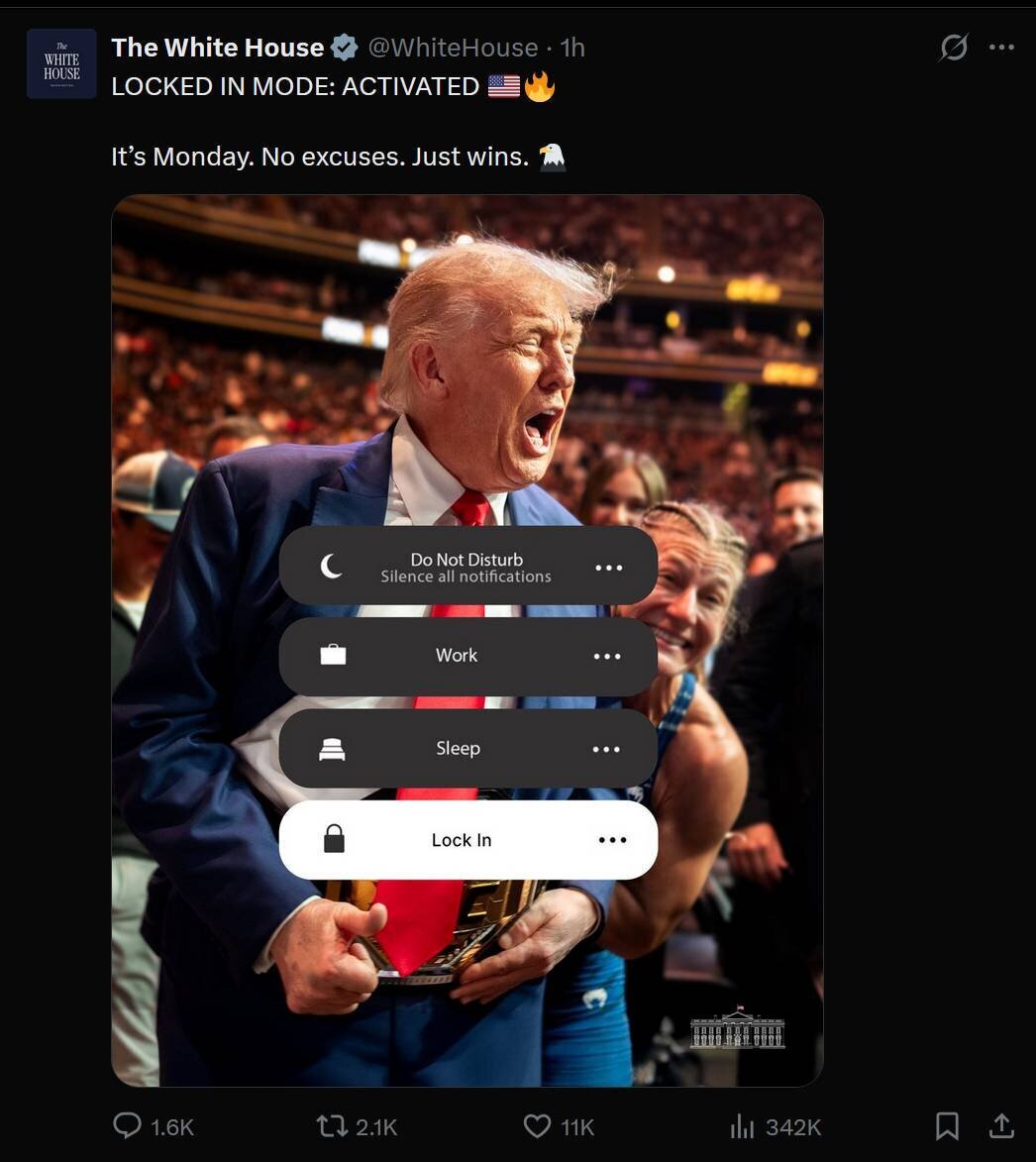 پست جدید کاخ سفید با تصویر ترامپ و یک پیغام