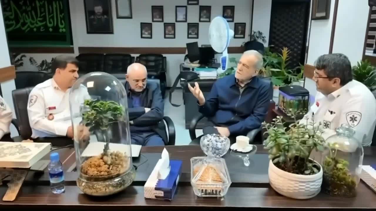 حضور پزشکیان بدون محافظ در بازدید از اورژانس تهران در روز‌های جنگ