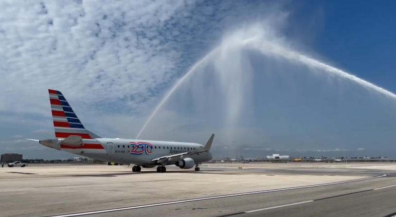 ببینید | استقبال از هواپیمای آمریکا در فرودگاه ونزوئلا