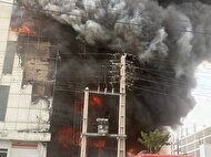 ببینید| جست‌وجوی مفقودین آتش‌سوزی پاساژ ارغوان