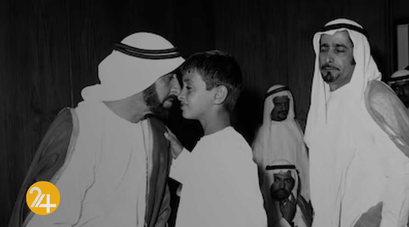 شیخ زاید و پسرش محمد بن زاید
