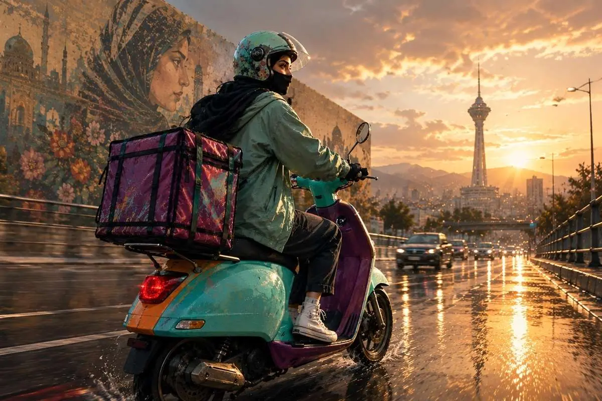 زنان پیک موتوری زنان پیک موتوری