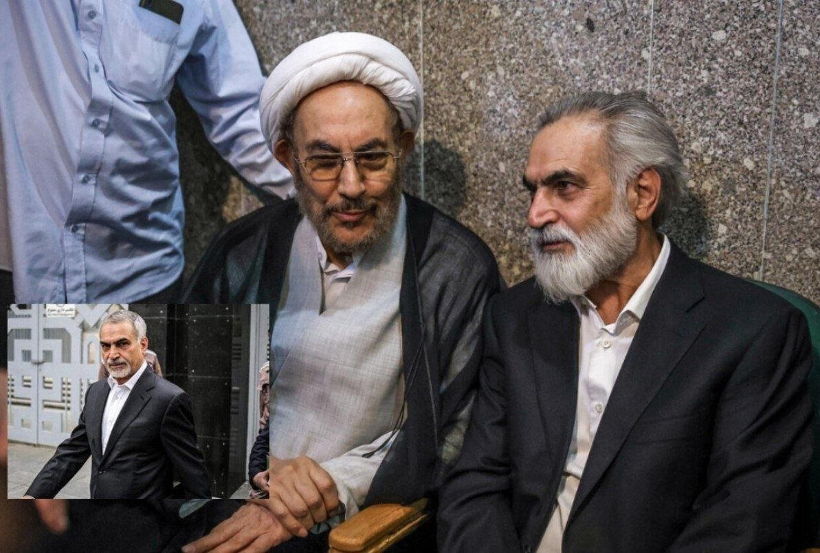 چهره جدید حسین فریدون، برادر حسن روحانی در مراسم ختم خواهر خاتمی
