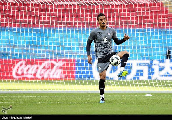 تمرین تیم ملی اسپانیا و ایران پیش از مسابقه