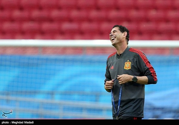 تمرین تیم ملی اسپانیا و ایران پیش از مسابقه