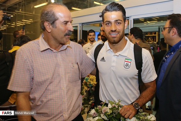 استقبال از اعضای تیم ملی ایران در فرودگاه