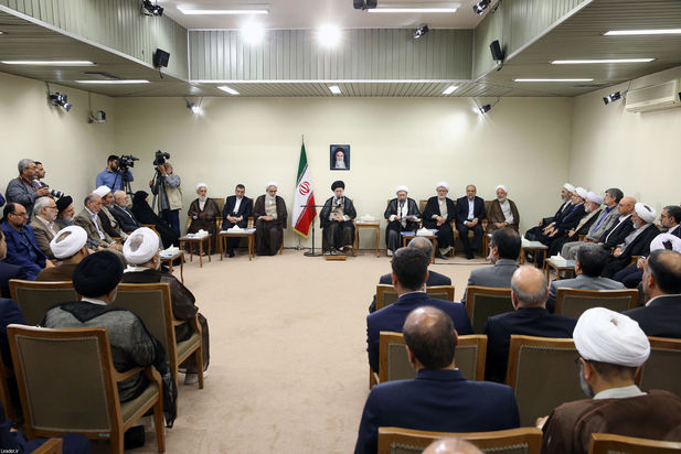 دیدار مقام معظم رهبری با رئیس و مسئولان قوه قضائیه