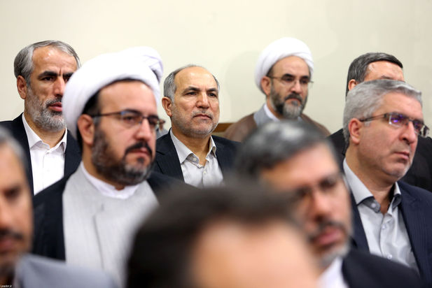 دیدار مقام معظم رهبری با رئیس و مسئولان قوه قضائیه