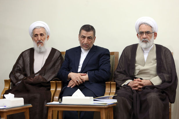 دیدار مقام معظم رهبری با رئیس و مسئولان قوه قضائیه