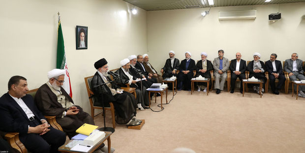 دیدار مقام معظم رهبری با رئیس و مسئولان قوه قضائیه