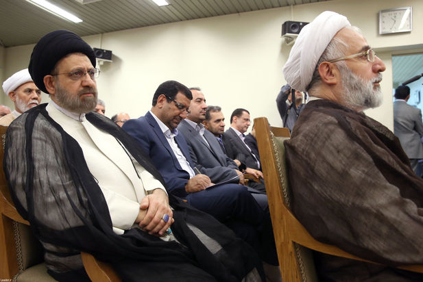 دیدار مقام معظم رهبری با رئیس و مسئولان قوه قضائیه