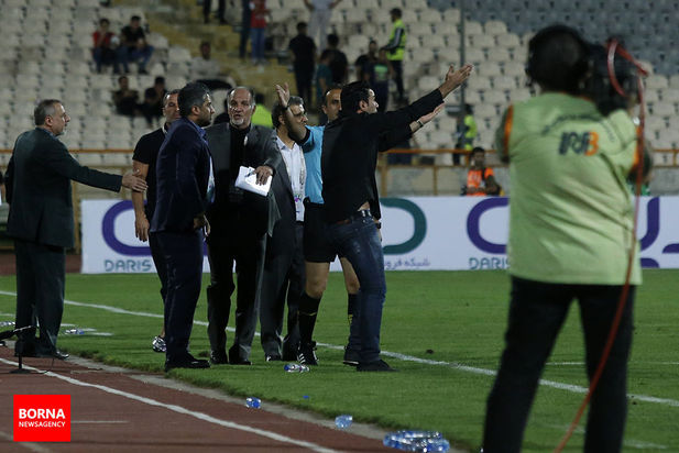 در حاشیه دیدار تیم های فوتبال پرسپولیس و نساجی مازندران 