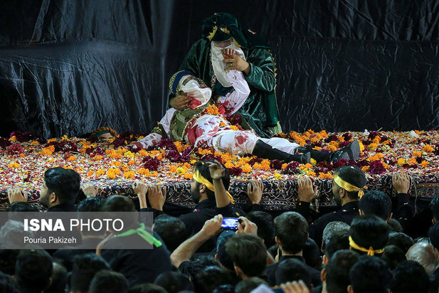 مراسم عزاداری و اجرای تعزیه حضرت قاسم در شهرستان مریانج - همدان