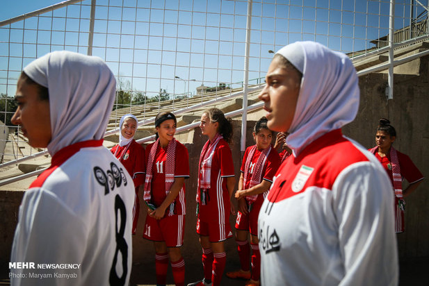 دیدار تیم های فوتبال دختران ایران و اردن_مهر