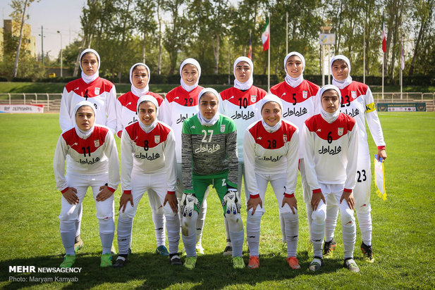 دیدار تیم های فوتبال دختران ایران و اردن_مهر