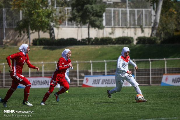 دیدار تیم های فوتبال دختران ایران و اردن_مهر