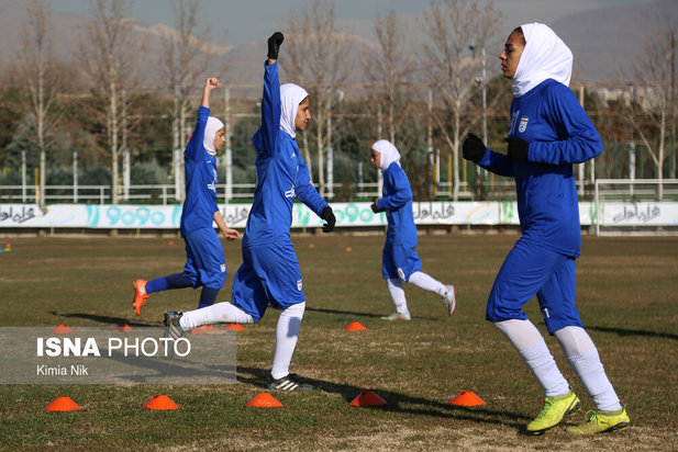 تمرین تیم ملی فوتبال بانوان