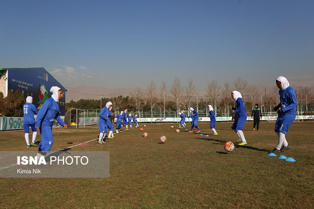تمرین تیم ملی فوتبال بانوان