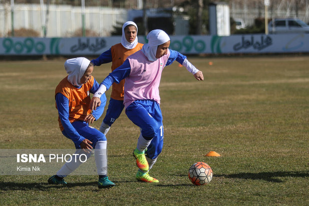 تمرین تیم ملی فوتبال بانوان