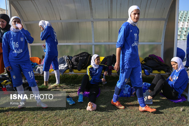 تمرین تیم ملی فوتبال بانوان