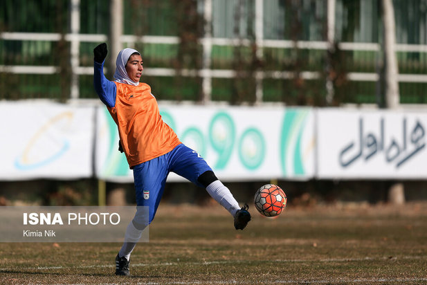 تمرین تیم ملی فوتبال بانوان
