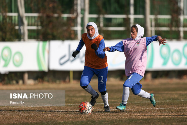 تمرین تیم ملی فوتبال بانوان