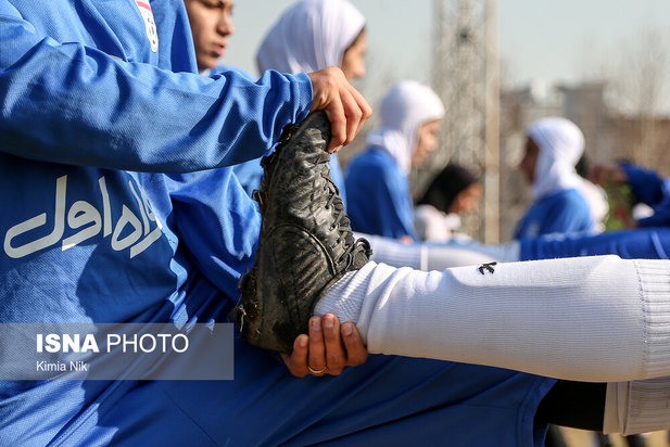 تمرین تیم ملی فوتبال بانوان