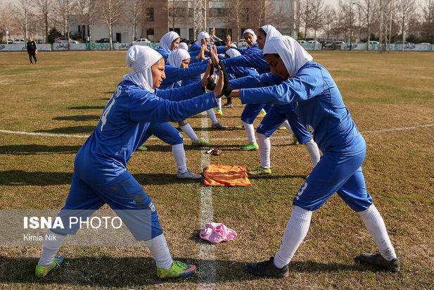 تمرین تیم ملی فوتبال بانوان