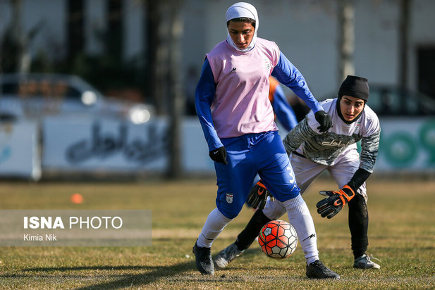 تمرین تیم ملی فوتبال بانوان