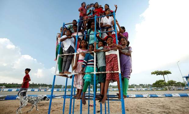 کودکان ساکن تامیل نادو یکی از ایالت‌های هند