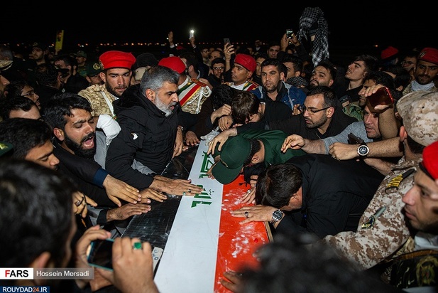 پیکر سردار سلیمانی و ابومهندس المهدی به اهواز رسیدند