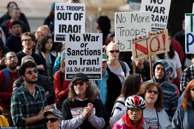 خشم مردم آمریکا بخطر رفتار زشت ترامپ با سردار سلیمانی