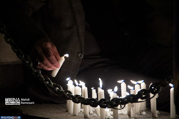 تصاویری از مراسم شام غریبان حاج قاسم سلیمانی در میدان فلسطین