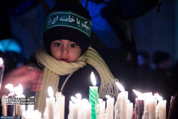 تصاویری از مراسم شام غریبان حاج قاسم سلیمانی در میدان فلسطین