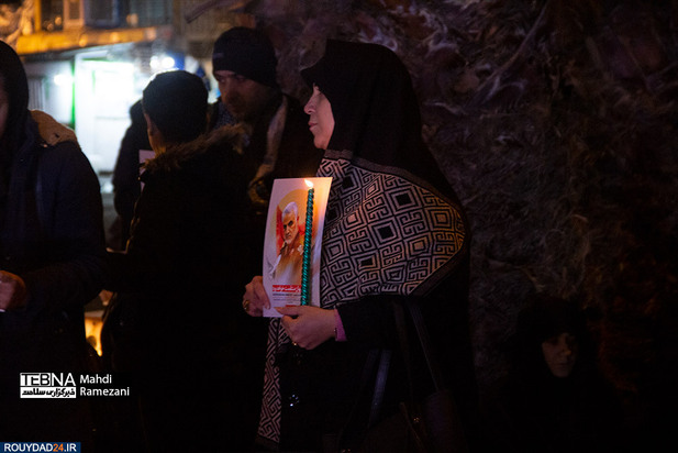 تصاویری از مراسم شام غریبان حاج قاسم سلیمانی در میدان فلسطین