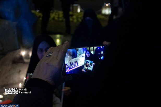 تصاویری از مراسم شام غریبان حاج قاسم سلیمانی در میدان فلسطین